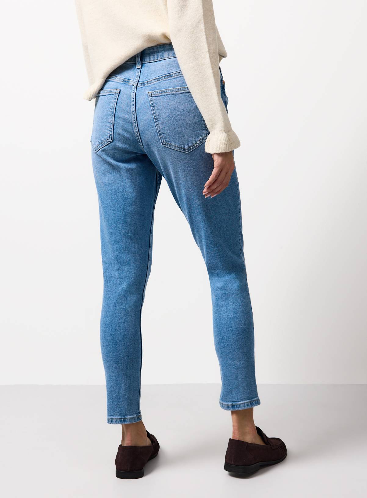 Light Blue Mid Rise Slim Fit Denim Jeans 16R - Image 4